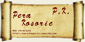 Pera Kosorić vizit kartica